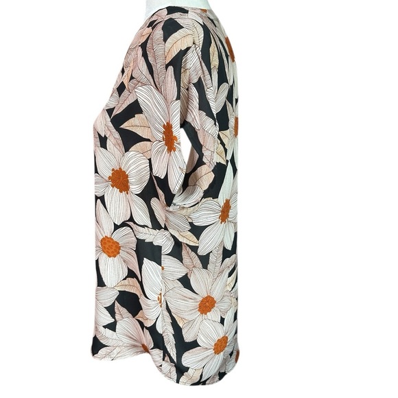 CAbi Floral Black and Orange Women's Top Size XS - Picture 5 of 6